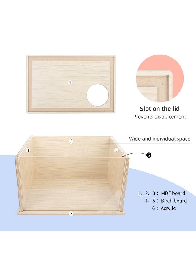 Niteangel Visible Hamster Digging Box for Syrian Dwarf Roborovski Campbell Hamsters Gerbils Mice Lemmings Degus or Other Small-Sized Pets (Burlywood) - Image 3