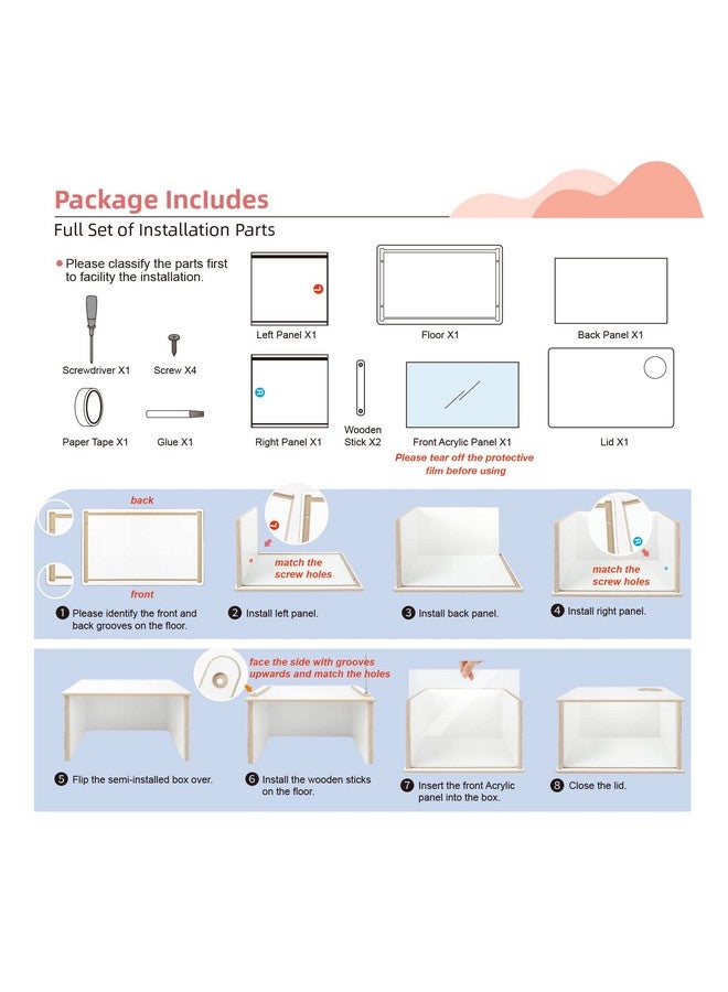 Niteangel Visible Hamster Digging Box for Syrian Dwarf Roborovski Campbell Hamsters Gerbils Mice Lemmings Degus or Other Small-Sized Pets (Burlywood) - Image 5