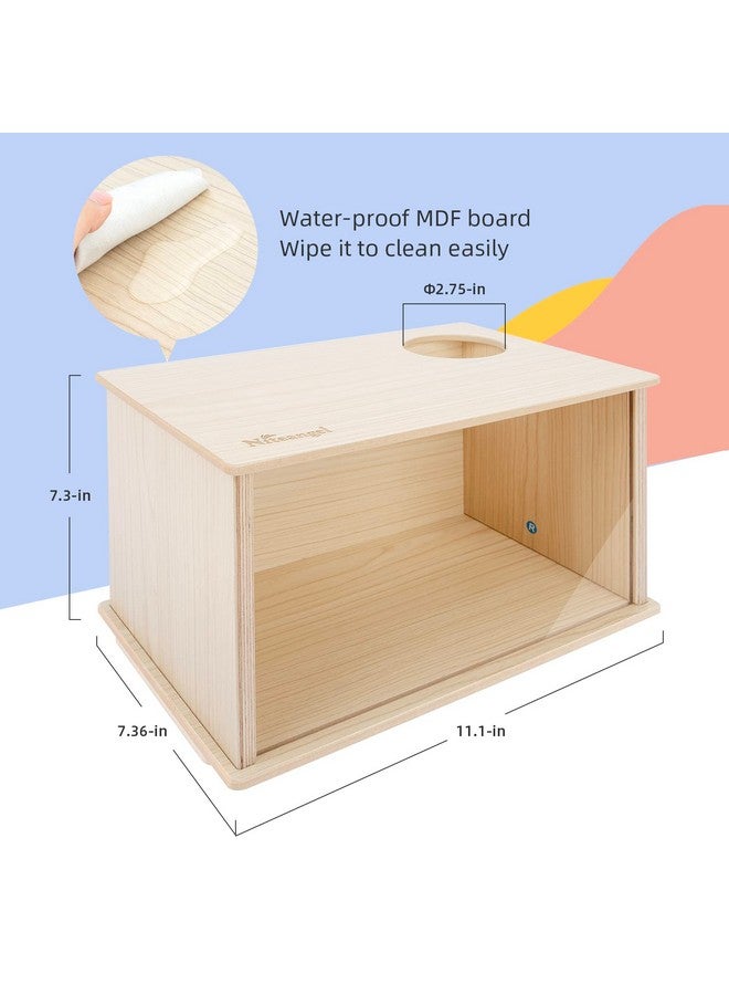 Niteangel Visible Hamster Digging Box for Syrian Dwarf Roborovski Campbell Hamsters Gerbils Mice Lemmings Degus or Other Small-Sized Pets (Burlywood) - Image 2