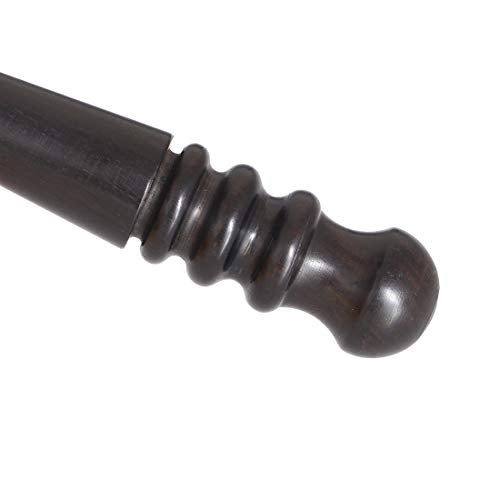 Co-link 2pcs Ebony Wood Leather Craft Slicker Round Burnisher Leather Polished rods Edge Burnisher Slicker Tool - Image 5