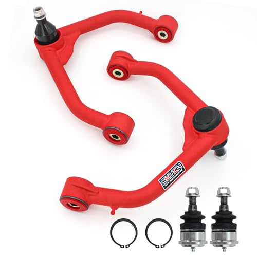 SKUCH 4X4 ACCESSORIES 2-4" Lift Front Upper Control Arm for 2009-2024 Ram 1500/Classic, PU Bushings, 2 Replacement Ball Joints, Wrinkle Red - Image 1