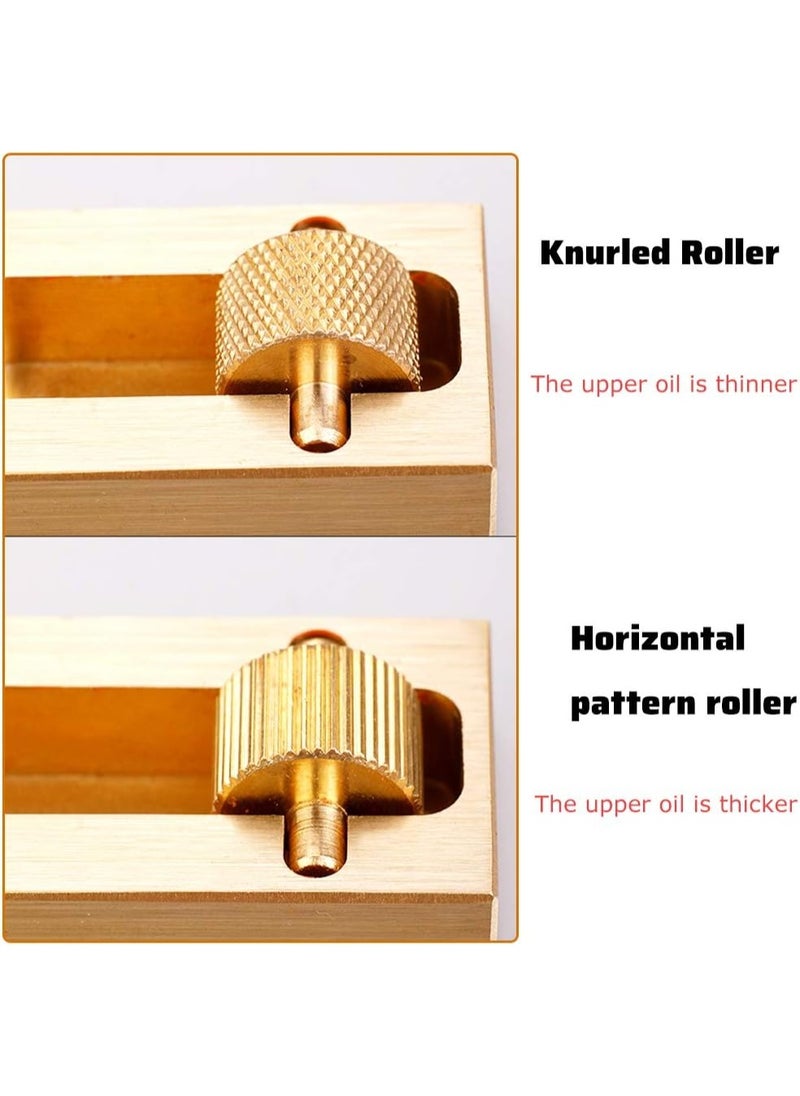 Butuze BUTUZE Leather Edge Paint Tool with 2 Brass Rollers, Essential Edge Printing Tool for Leather Craft DIY  - Image 2