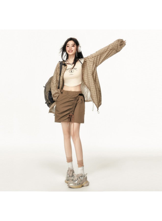 EPTISON هودي رياضي للنساء بطبعة عتيقة - جاكيت صيفي خفيف الوزن - Image 4