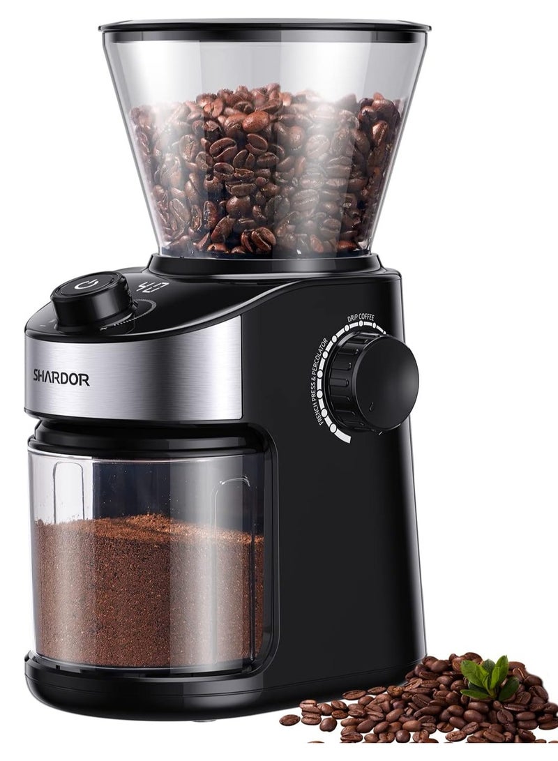 SHARDOR Coffee Grinder Burr Electric, Automatic Coffee Bean Grinder with Digital Timer Display, Adjustable Burr Mill with 25 Precise Grind Setting - Image 1