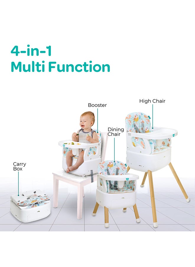 Moon 4-In-1 HiteRite Convertible Baby Booster Dining Highchair  - Green - Image 3