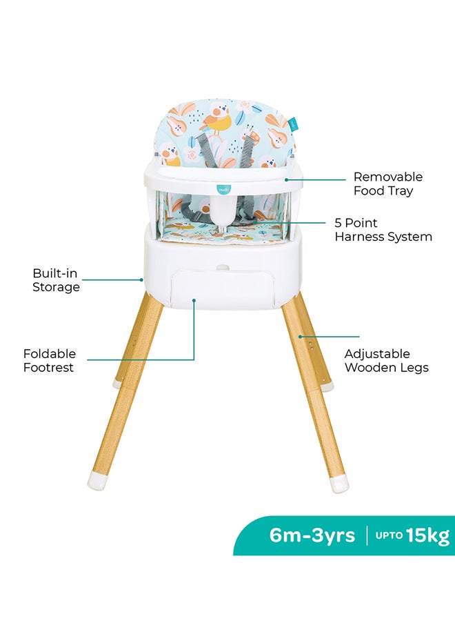 Moon 4-In-1 HiteRite Convertible Baby Booster Dining Highchair  - Green - Image 2