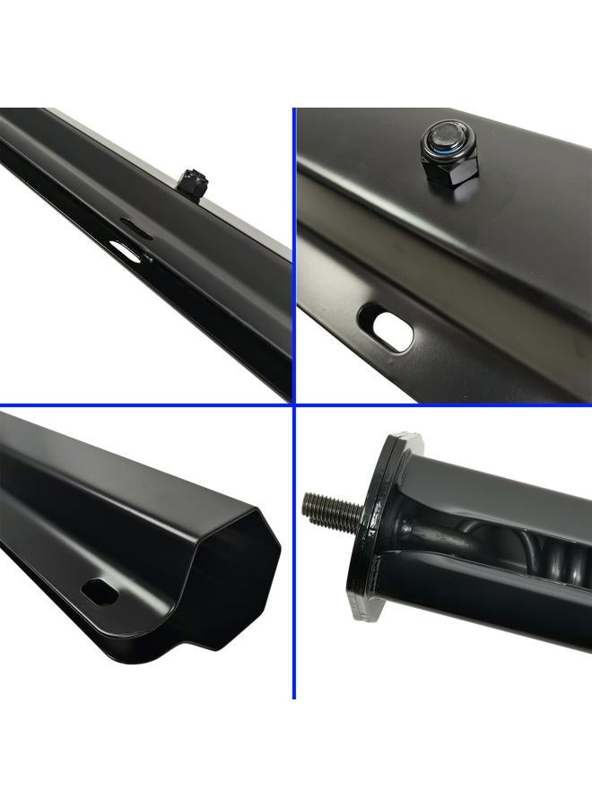 GaeaAuto Black Straight Spring Loaded Mud Flap Hangers Brackets Mudflap Holders Mounts Set 1-1/8" Bolt Spacing 30" Length with Aluminum Reflective Tapes fit for Semi Trucks Trailers, 2 pcs - Image 3