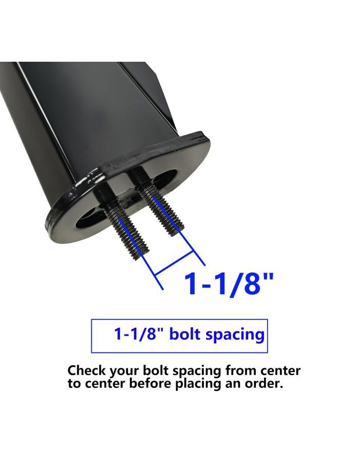 GaeaAuto Black Straight Spring Loaded Mud Flap Hangers Brackets Mudflap Holders Mounts Set 1-1/8" Bolt Spacing 30" Length with Aluminum Reflective Tapes fit for Semi Trucks Trailers, 2 pcs - Image 4
