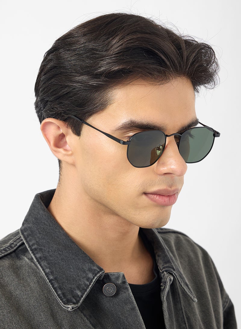 Seventy Five Polarized Lens Square Aviatoe Sunglasses - Image 4