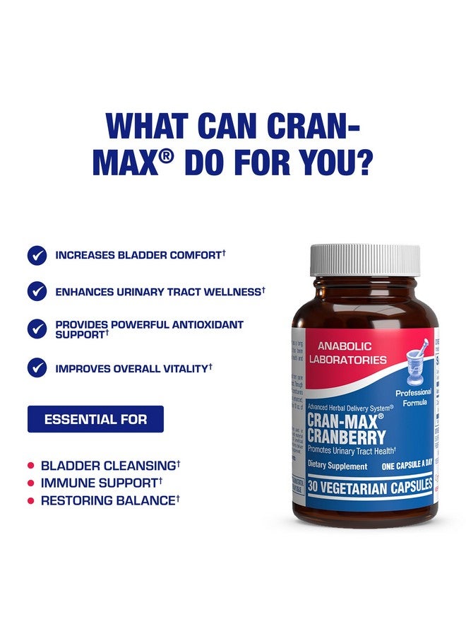 Anabolic Laboratories Cranberry Pills for Women Urinary Tract Health - Clinical Strength Cran-Max® Cranberry Extract Capsules to Support Bladder Cleansing and Urinary Tract Health for Women - Super Potent Vegan & Non-GMO - Image 3