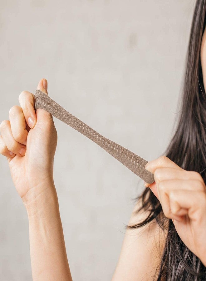 بيرلي باندز ربطات شعر كبيرة من Burlybands للشعر الكثيف أو الثقيل أو المجعد - ربطات شعر نسائية مانعة للانزلاق، لا تسبب تلف الشعر، بدون خياطة - بني فاتح، 3 قطع - Image 5