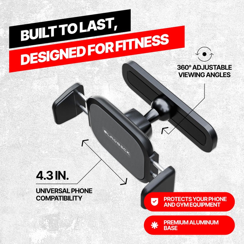 BLAUBECK Magnetic Phone Holder for Gym â€“ Essential Gym Rats Stuff â€“ Magnetic Tripod for iPhone and Magnet Phone Mountâ€“ Home Workout Accessories and Gear - Image 3