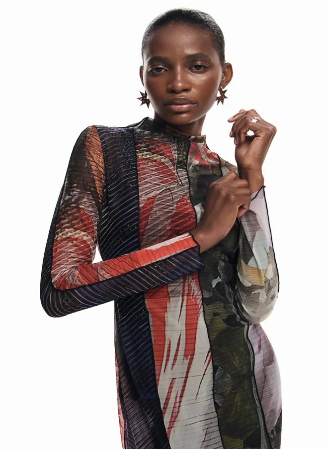 DESIGUAL Woman Knit Dress Long Sleeve