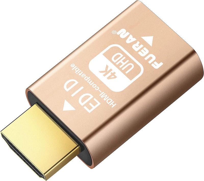 فييران محاكي EDID HDMI - تمرير لمقسمات الفيديو والمفاتيح وأجهزة التمديد ومستقبلات AV - محاكي HDMI وهمي، إخراج إشارة مستقر (3840x2160@59Hz (افتراضي-1080P)) - Image 1