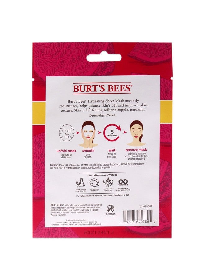 Burt's Bees Hydrating Sheet Mask With Watermelon 1 Pc - Image 2
