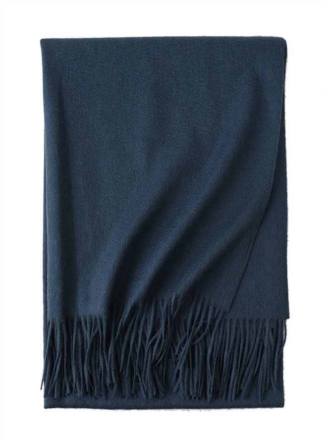 Loquat Solid Warm Thickened Lambswool Scarf  - Image 2