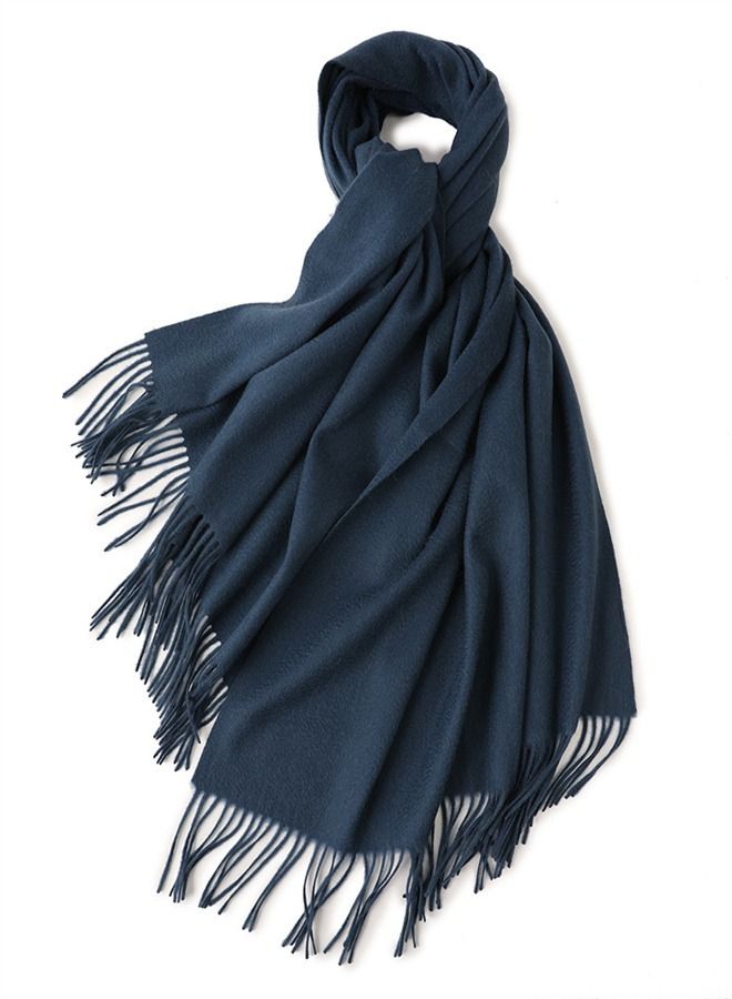 Loquat Solid Warm Thickened Lambswool Scarf  - Image 1