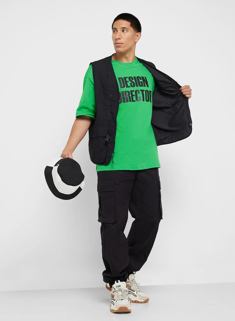 Seventy Five Graphic Print Oversized T-Shirt
