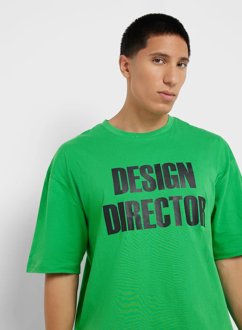 Seventy Five Graphic Print Oversized T-Shirt