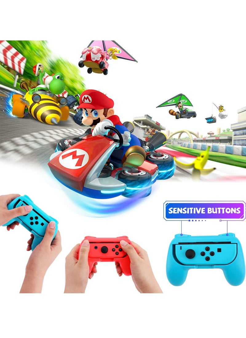 Generic 18 in 1 Switch Sport Games Accessories Bundle for Nintendo Switch Games, Family Bundle Accessory Kit with Tennis Racket Controller Grips Racing Wheel Bandage Golf Club Wheels Drum Stick Fishing Rod  - Image 2