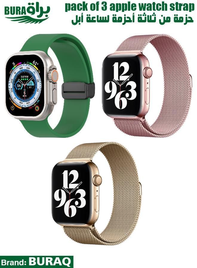 Apple Watch Band Strap For Apple Watch Ultra 2/Ultra 49mm, Series 10 46mm, 9/8/7 45mm, SE2/SE/6/5/4 44mm, 3/2/1 42mm