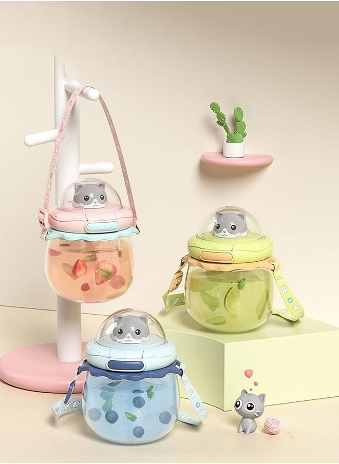MIXDE Kids Water Bottle With Straw Cute Leakproof Drinking Water Cups BPA Free Toddler Sippy Cup for School Boys and Girls  - Image 3