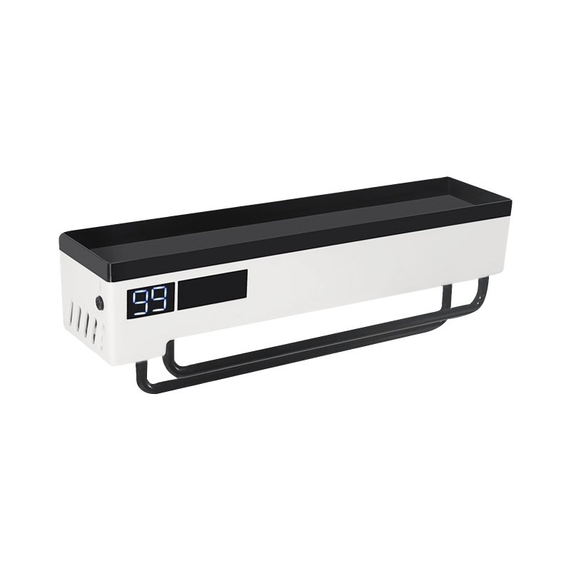 UV Toothbrush Sanitizer White & Black Energy-saving Solar-powered 1200mAh Battery - Easy No-damage Wall Installation Toothbrush Rack for Bathroom Countertop & Family Use - Image 1