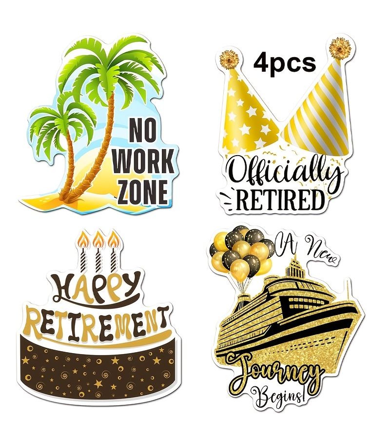4 Pcs Set Mixed Colors Retirement Cruise Door Decorative Magnetic Magnets Fun Waterproof Nautical Magnets Suitable For Carnival Cabins Gyms Refrigerators And Cars - Image 1