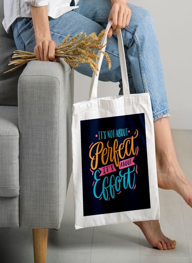 ARTBUG Tote Bag for Women with zip, Aesthetic Canvas tote bag for college girls, office, stylish and reusable - Perfect - D No - 034 - Image 3