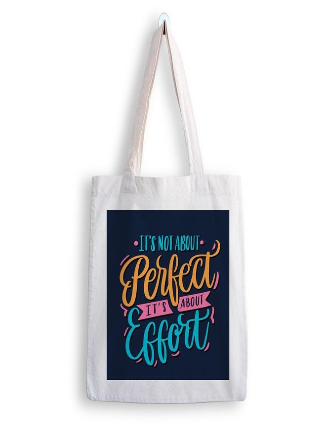 ARTBUG Tote Bag for Women with zip, Aesthetic Canvas tote bag for college girls, office, stylish and reusable - Perfect - D No - 034 - Image 1