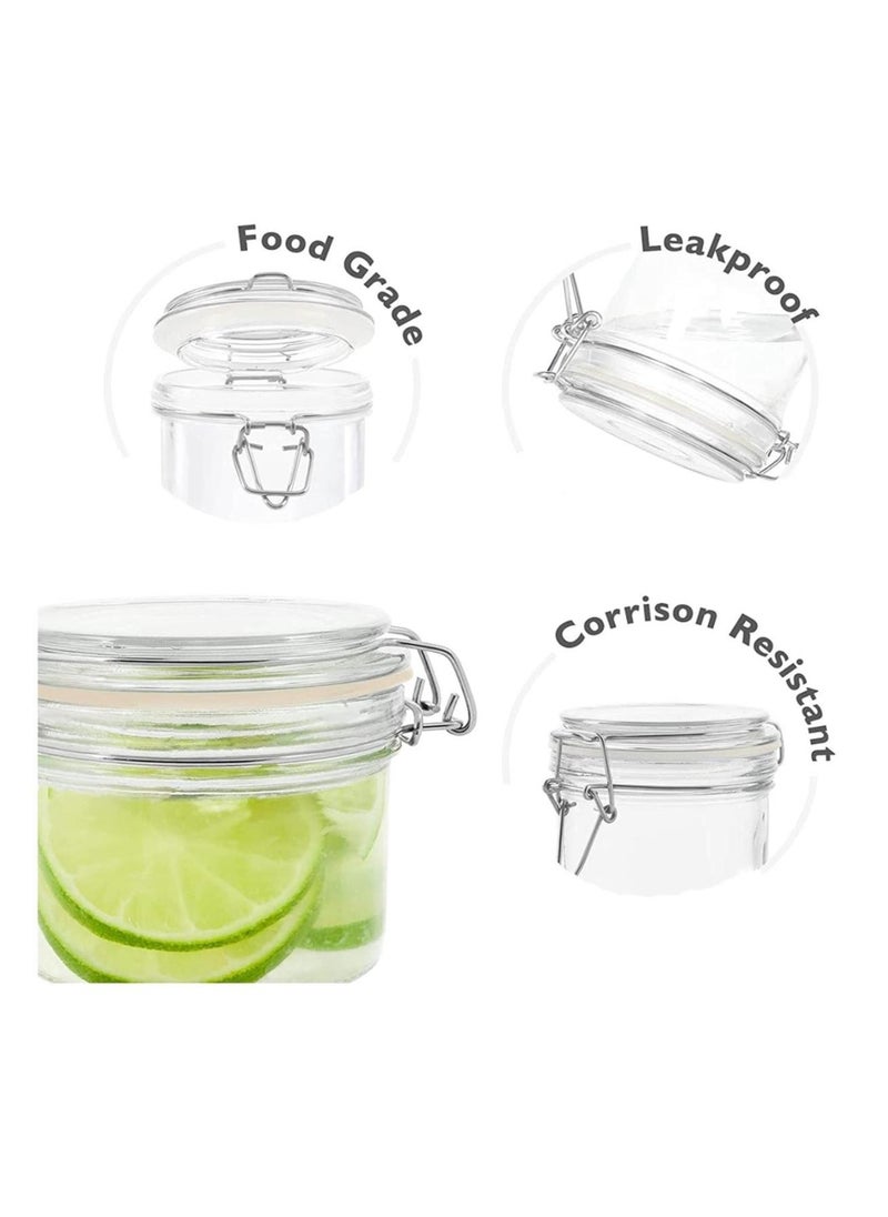 FUFU 12Pcs 7oz Glass Storage Jars with Airtight Clip Lid,Nut storage tank sealed fresh keeping tank,Glass airtight jar for Blueberry Cherry Food Sauce  - Image 4