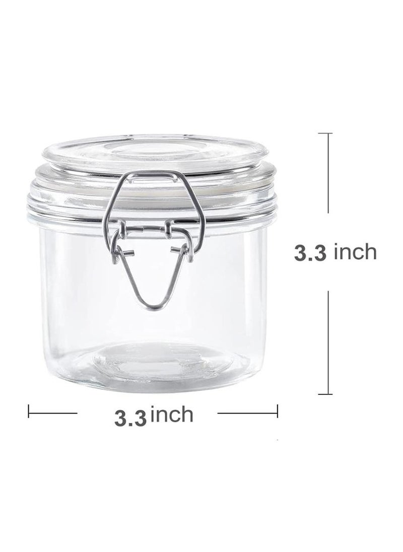 FUFU 12Pcs 7oz Glass Storage Jars with Airtight Clip Lid,Nut storage tank sealed fresh keeping tank,Glass airtight jar for Blueberry Cherry Food Sauce  - Image 2