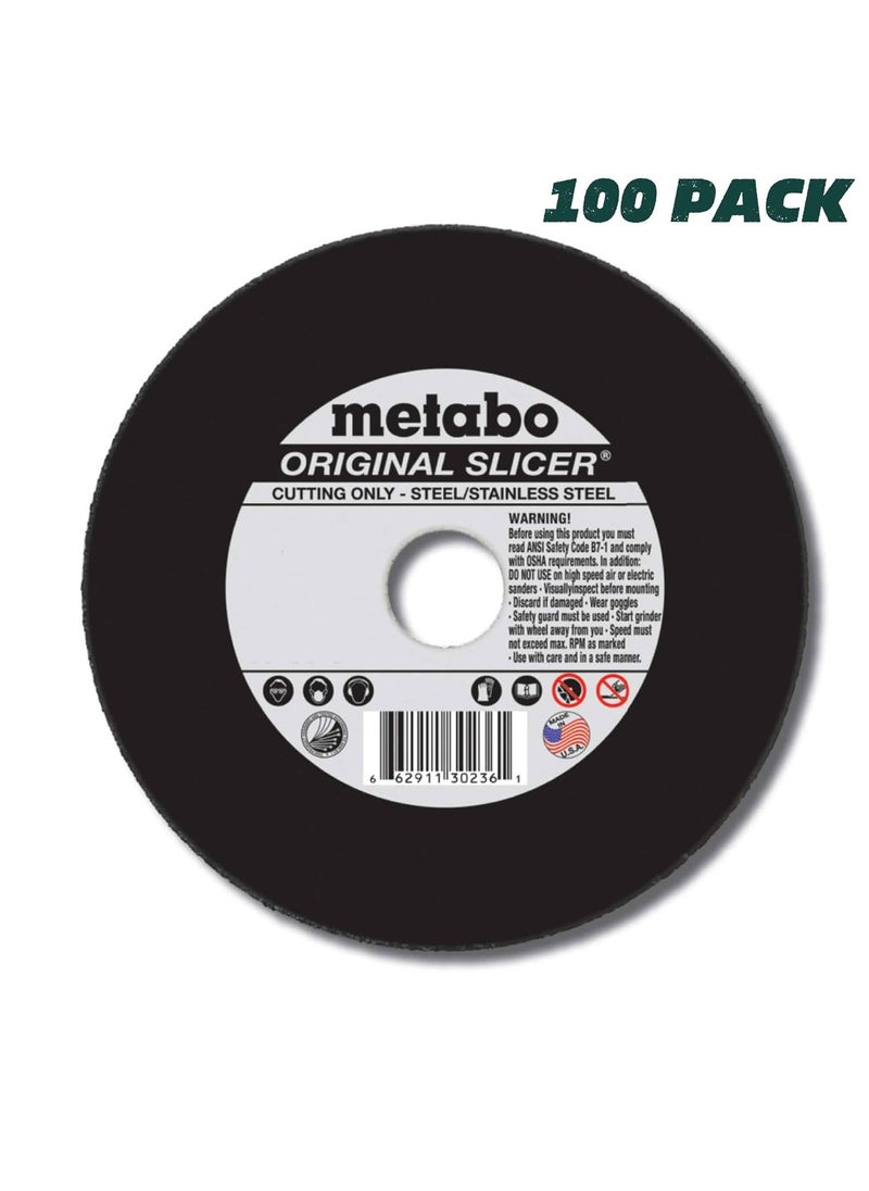 Metabo Metabo 655331000 100PACK  412inch Original Slicer Cutting Wheel  Type 1  45 x 040 x 78  A60TZ  Aluminum Oxide  Very Fast  Flexible  Steel Stainless Steel  - Image 2