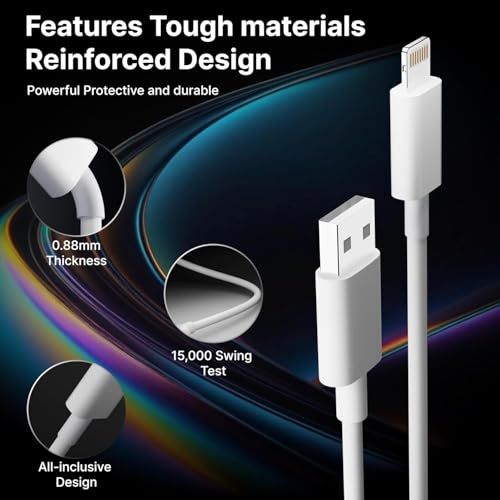 AILKIN USB to Lightning Cable 1M [MFi Certified] iPhone Fast Charger Cable USB-C Power Delivery Charging Cord for iPhone 14/13/12/12 PRO Max/12 Mini/11/11PRO/XS/Max/XR/X/8/8Plus/iPad (pack of 1) - Image 5