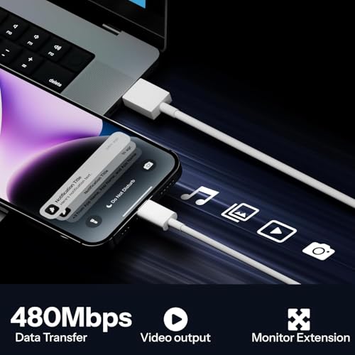 AILKIN USB to Lightning Cable 1M [MFi Certified] iPhone Fast Charger Cable USB-C Power Delivery Charging Cord for iPhone 14/13/12/12 PRO Max/12 Mini/11/11PRO/XS/Max/XR/X/8/8Plus/iPad (pack of 1) - Image 3