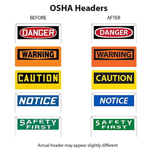 أكيوفورم علامة أمان من الألومنيوم من Accuform Madm064Va Legend ""Danger Keep Out"" 10 بوصة طول × 14 بوصة عرض أحمر/أسود على أبيض - Image 3