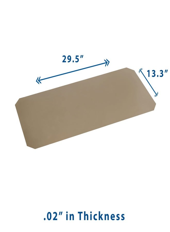 Seville Classics Heavy Duty Fitted Wire Shelf Liners Water-Resistant Protector Mat, Non-Adhesive, for Wired Shelves, Office, Kitchen, Garage (2 Pieces), Semi-Transparent Taupe, fits 30" x 14" Shelf - Image 2