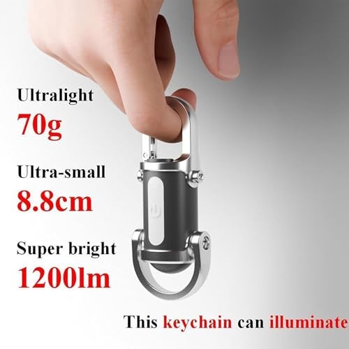 AVEDIA Mini LED Flashlight 1200 Lumens, Super Bright Small Light, USB C Rechargeable COB Torchlight, Pocket Size Keychain Light, Powerful Small Torch Light Pocket, Portable Key Ring Torch - Image 2