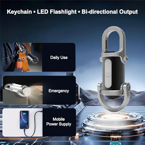 AVEDIA Mini LED Flashlight 1200 Lumens, Super Bright Small Light, USB C Rechargeable COB Torchlight, Pocket Size Keychain Light, Powerful Small Torch Light Pocket, Portable Key Ring Torch - Image 3