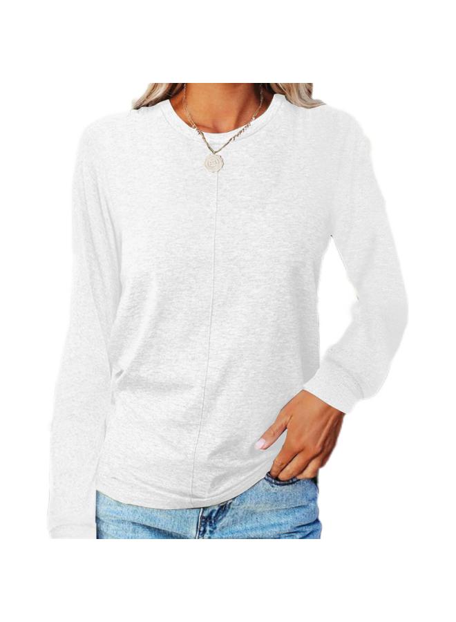 Of European And American Women's Clothing Autumn And Winter New Long Sleeve Round Neck T-shirt Sweater Base Shirt
