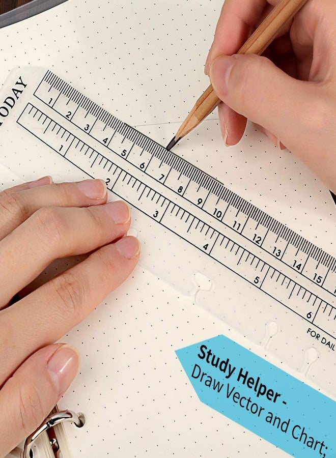 LEOBRO A5 Paper, Dotted Paper for A5 Binder, Planner Inserts, with Binder Pocket, Index Tabs, Square Rulers for Drawing, Refill for Planner Notebook Journal - Image 4
