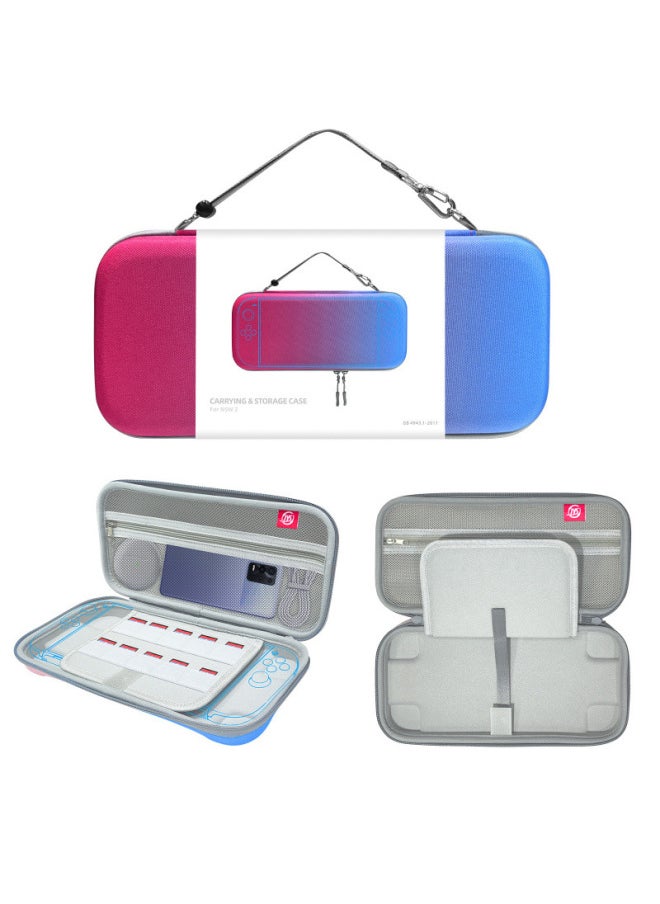 Generic JYS Suitable For Switch2 Host Storage Bag EVA Handbag Drop-resistant Waterproof Portable Storage-Product Color:Red And Blue  - Image 1