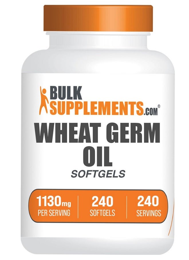 بالك سابلمنتس كبسولات زيت جنين القمح من BulkSupplements.com - مكمل زيت جنين القمح، زيت جنين القمح 1130 مجم - مكمل غذائي وخالي من الصويا، كبسولة هلامية واحدة لكل وجبة، 240 كبسولة هلامية (عبوة من 1)  - Image 1