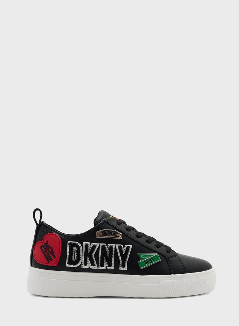 DKNY Coreen City Signs Lace Up Sneakers