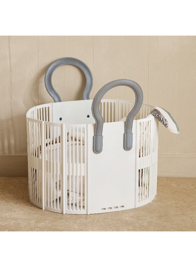 Home Box سلة غسيل قابلة للطي مع مقبض - أبيض - Image 1