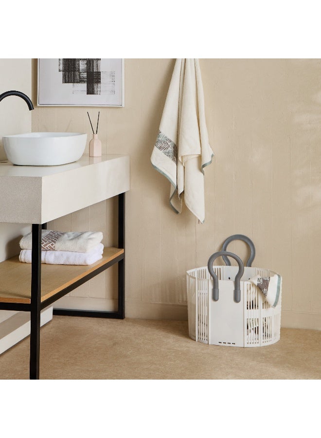 Home Box سلة غسيل قابلة للطي مع مقبض - أبيض - Image 5