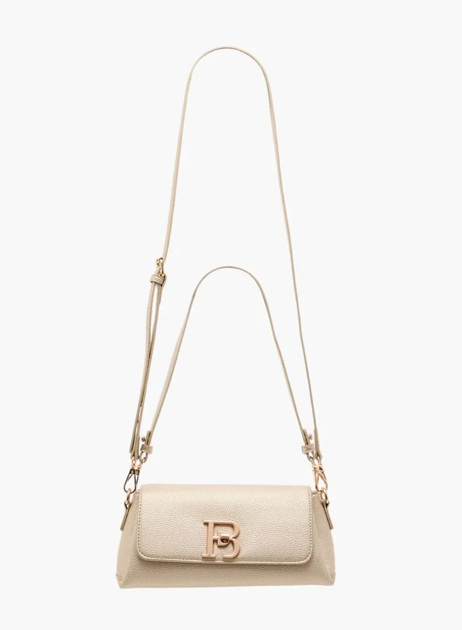 فلورا بيلا من شو إكسبرس Women's Logo Accent Crossbody Bag with Twist Lock Closure and Detachable Strap