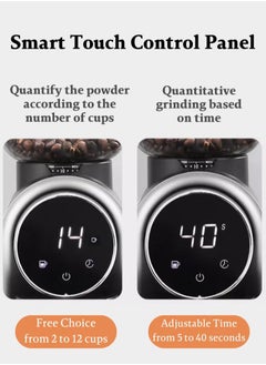 Coffee Grinder Electric Coffee Grinder Adjustable  Mill with 25 Precision Grind Settings with Time Display and Countdown Display black 150W - pzsku/ZB751ACA123511119264EZ/45/_/1722845079/c9b7fc91-e950-47c4-94a7-8e02e5236970