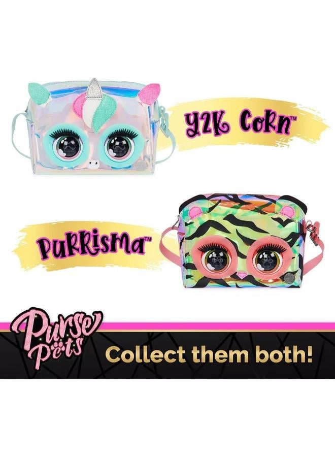 SPIN MASTER Purse Pets Micros Roarin’ Rainbow Tiger Interactive Purse – Blinking Eyes, Music & Games – Girls Fashion Toy 5Y+ - Image 2