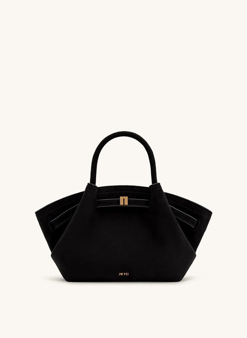 JW PEI Hana Mini Faux Suede Tote Black  - Image 2